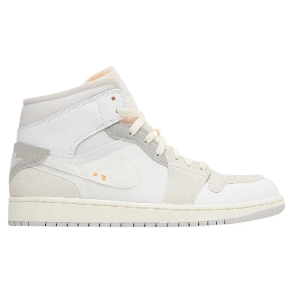 Air Jordan 1 Mid SE‎ Craft Inside Out Shoes Men Size 7.5 Neutral Grey DM9652-100